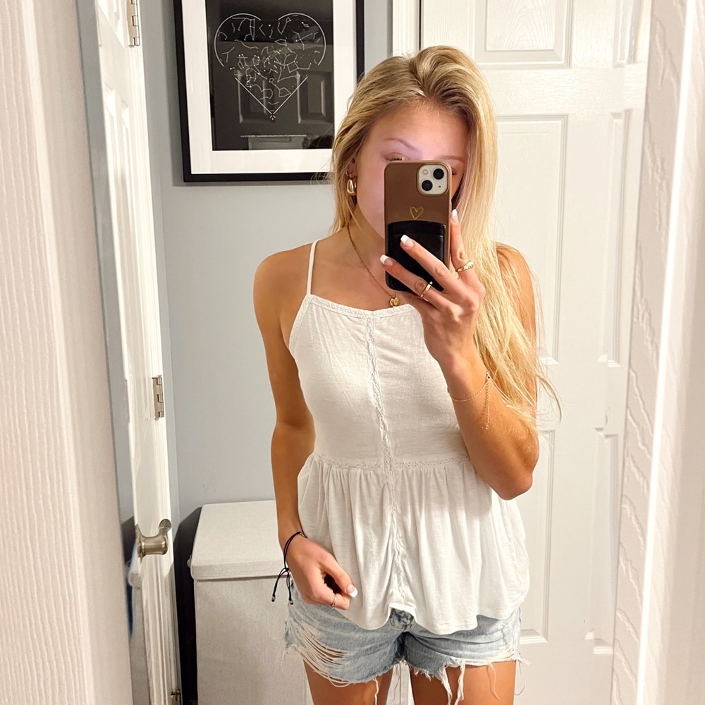 American Eagle White Tank Top